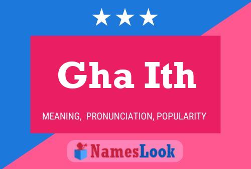 Gha Ith Name Poster