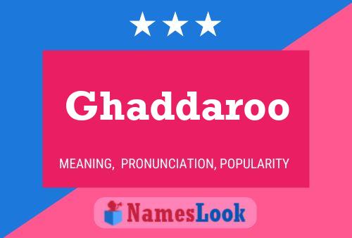 Ghaddaroo Name Poster