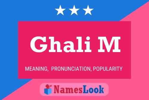 Ghali M Name Poster