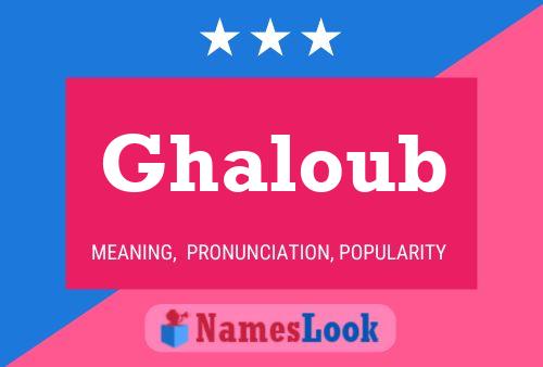 Ghaloub Name Poster