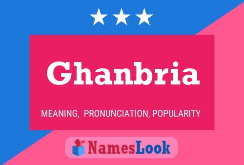 Ghanbria Name Poster