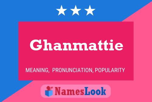 Ghanmattie Name Poster