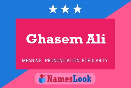 Ghasem Ali Name Poster