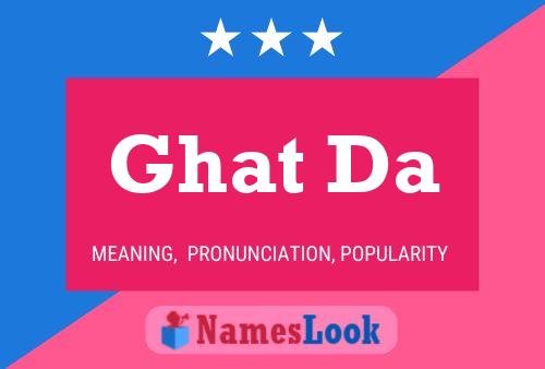 Ghat Da Name Poster