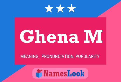 Ghena M Name Poster