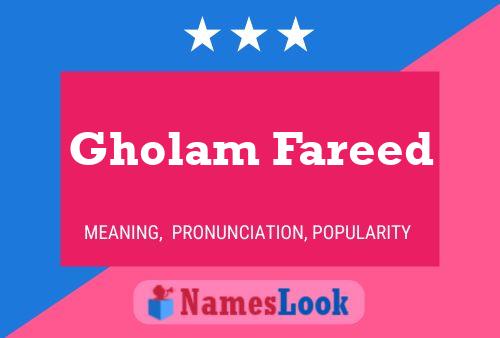 Gholam Fareed Name Poster