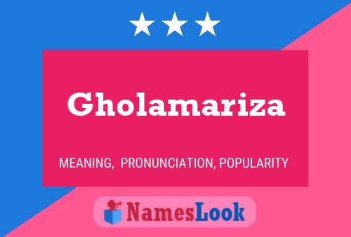 Gholamariza Name Poster