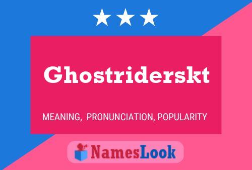 Ghostriderskt Name Poster