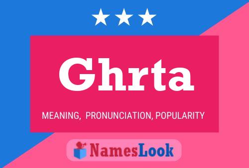 Ghrta Name Poster