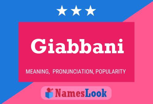 Giabbani Name Poster