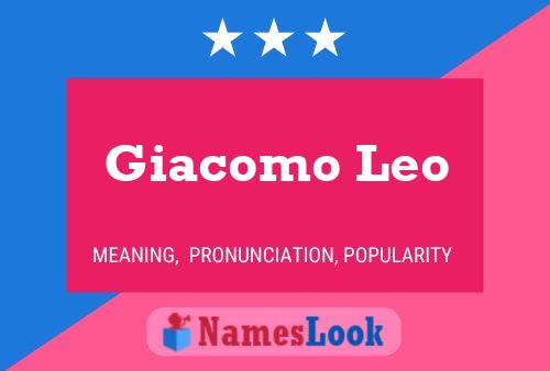 Giacomo Leo Name Poster