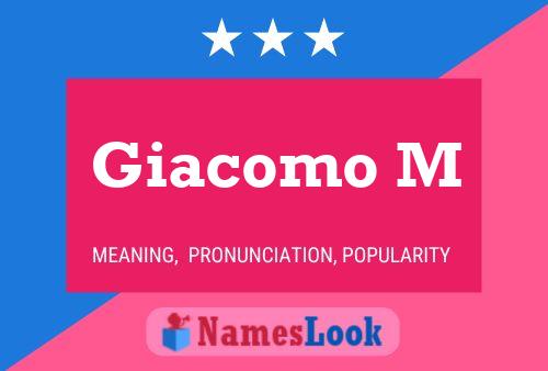 Giacomo M Name Poster