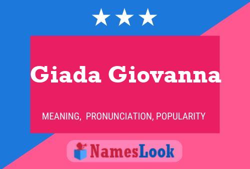 Giada Giovanna Name Poster