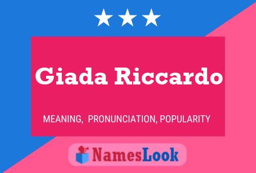 Giada Riccardo Name Poster