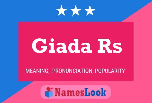 Giada Rs Name Poster