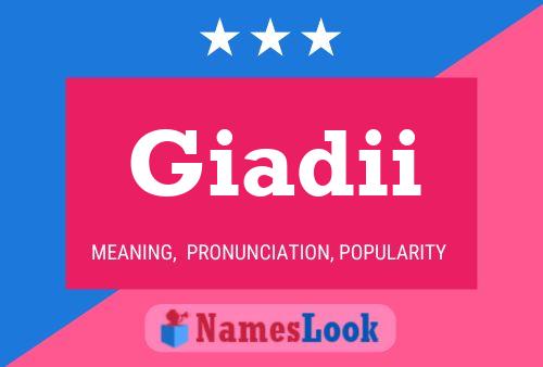 Giadii Name Poster