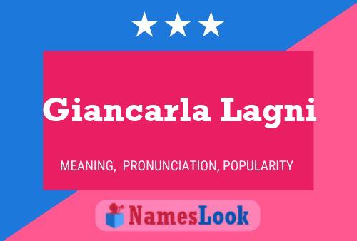 Giancarla Lagni Name Poster