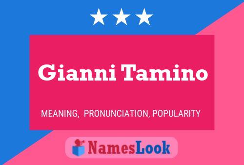 Gianni Tamino Name Poster