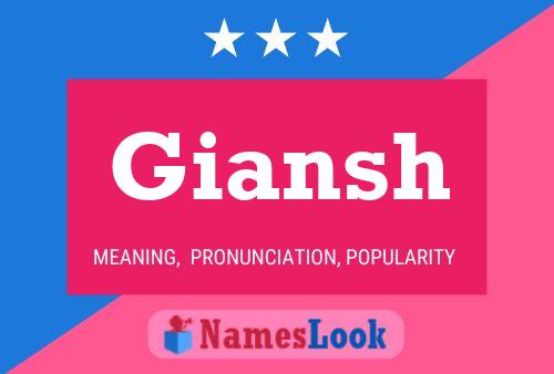 Giansh Name Poster