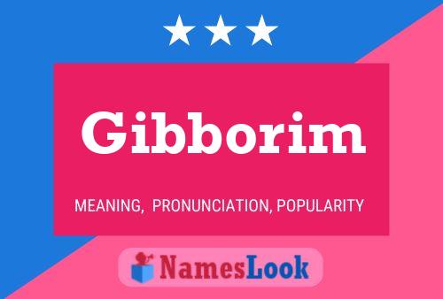 Gibborim Name Poster