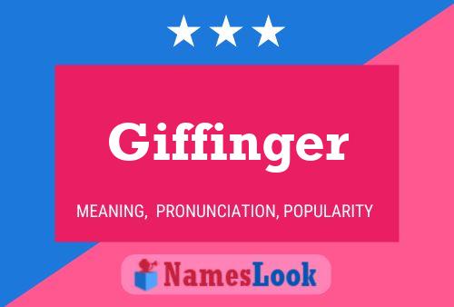 Giffinger Name Poster