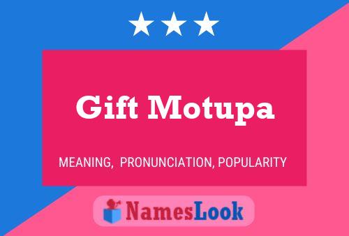 Gift Motupa Name Poster