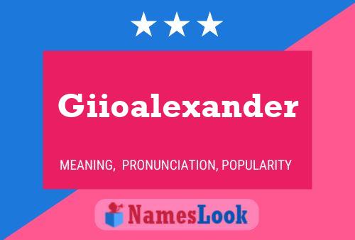 Giioalexander Name Poster