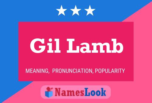 Gil Lamb Name Poster