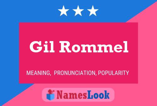 Gil Rommel Name Poster