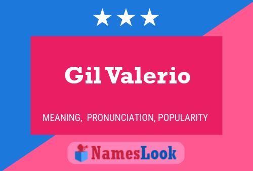 Gil Valerio Name Poster