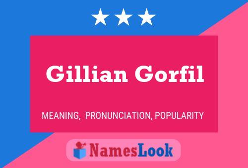 Gillian Gorfil Name Poster