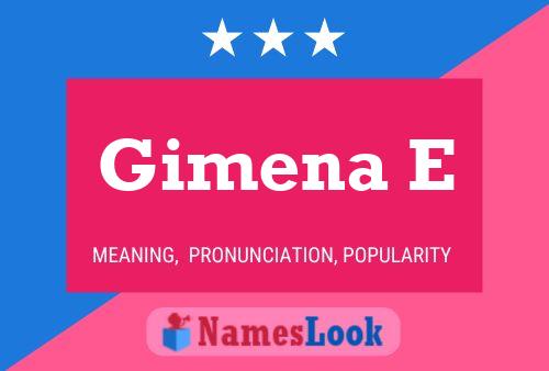 Gimena E Name Poster