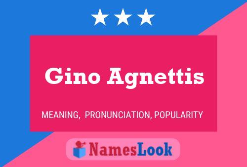 Gino Agnettis Name Poster