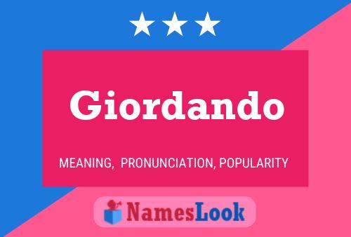 Giordando Name Poster