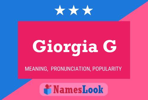 Giorgia G Name Poster