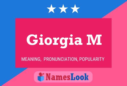 Giorgia M Name Poster