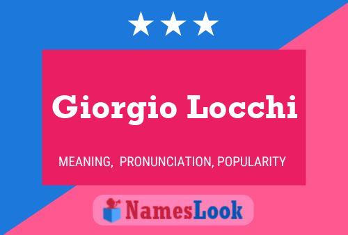 Giorgio Locchi Name Poster