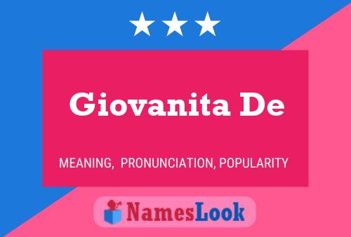 Giovanita De Name Poster