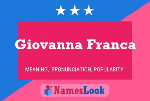 Giovanna Franca Name Poster