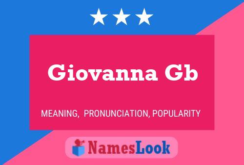 Giovanna Gb Name Poster