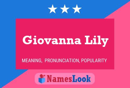 Giovanna Lily Name Poster