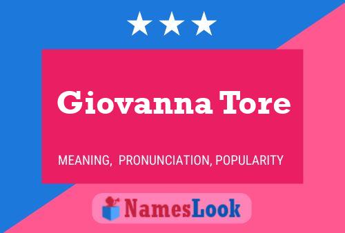 Giovanna Tore Name Poster