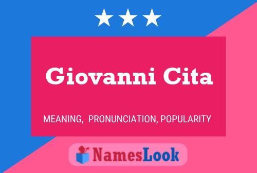 Giovanni Cita Name Poster