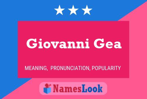 Giovanni Gea Name Poster