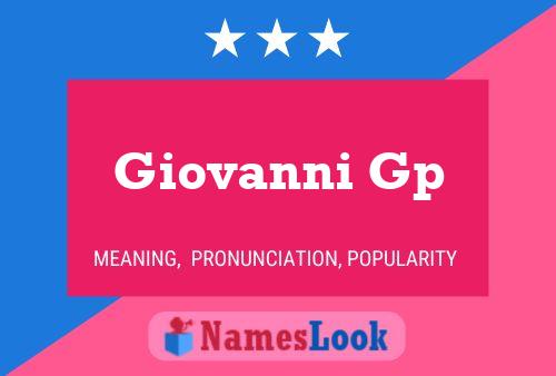 Giovanni Gp Name Poster