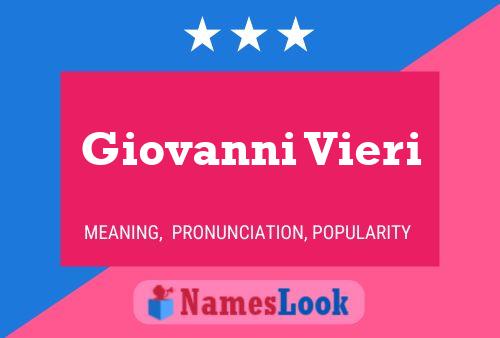 Giovanni Vieri Name Poster