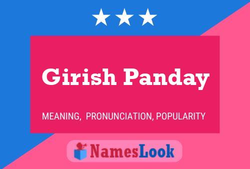 Girish Panday Name Poster