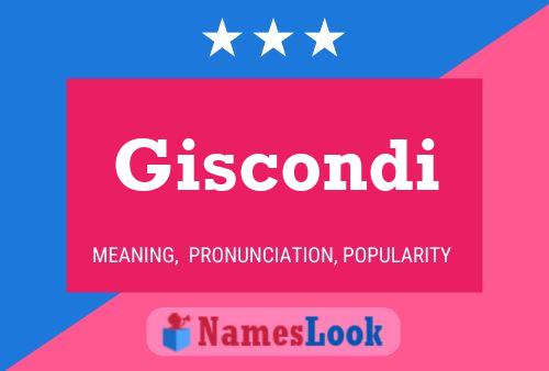 Giscondi Name Poster