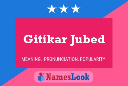 Gitikar Jubed Name Poster