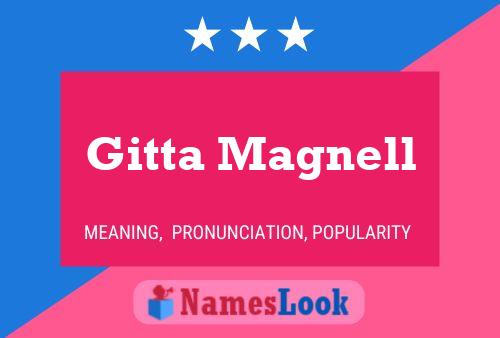 Gitta Magnell Name Poster